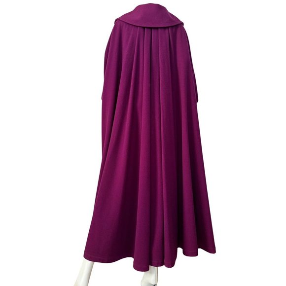 Thierry Mugler Vintage Violet Purple Cape Coat Size 38 S/M - Picture 3 of 12